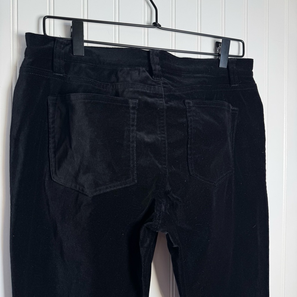 Lauren Ralph Lauren Black Velvet Straight Leg Dress Pants Women’s Size 8 Petite - Picture 6 of 10